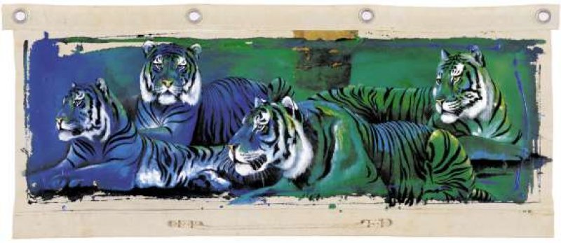 Kunstgrafik White Tigers (four) 
